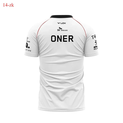 2024 New T1 Esports Team Uniform T-shirt League Of Legends World Finals Jersey T Shirt LOL Games Faker Fan Support Men Clothes