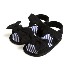 Summer Baby Girls Bow Sandals Toddler Breathable Anti-Slip Shoes Soft Sole Flat