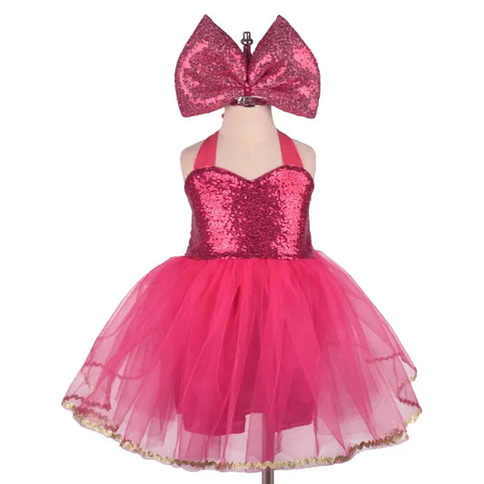 Barbie Cosplay Costume For Girl Lace Dress Christmas Kid Sling Up Party