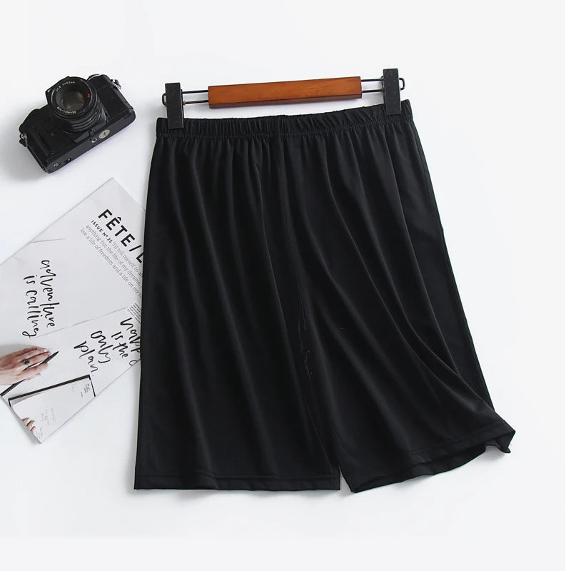 Ice Silk Summer Large Size Men's Shorts Modal Casual Sleep Pants Thin Cool Loose Shorts Sleepwear Mens Sleep Bottoms Homewear
