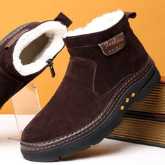 Warm Snow Boots for Men Fleece Thickened Slip-on Warm Cotton Boots