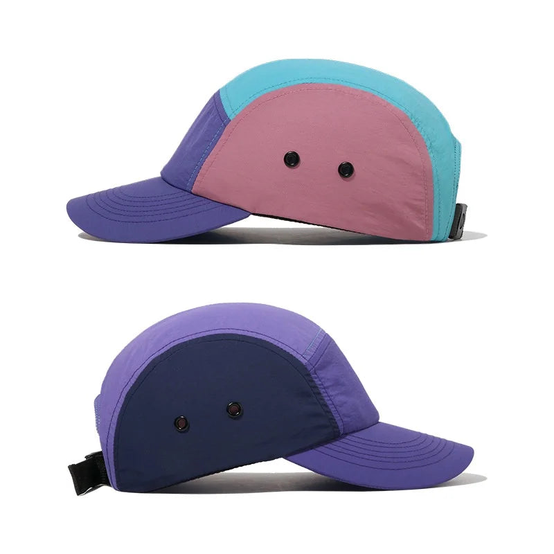 Fashion Adjustable Hat 5 Panel Cap Quick Dry Cap Snapback Hats Unisex Baseball Caps Sun Hats