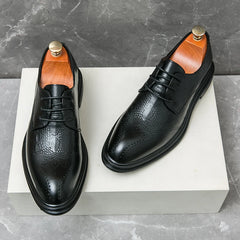 Business Formal Leather Shoes Men's Casual Wedding Shoes Fashion