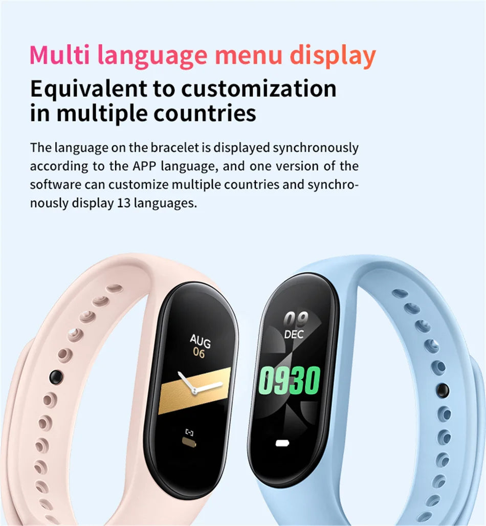 NEW M8 Band Sports Smart Watch Music Control Fitness Calorie Track Bracelet Phone Information Remind Steps Bluetooth Smart Watch