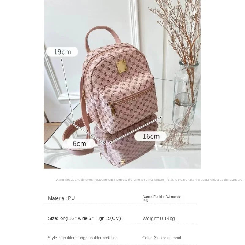 Classic Women Backpack Fashion School Bags Female Daily Shopping Girl Backpacks
