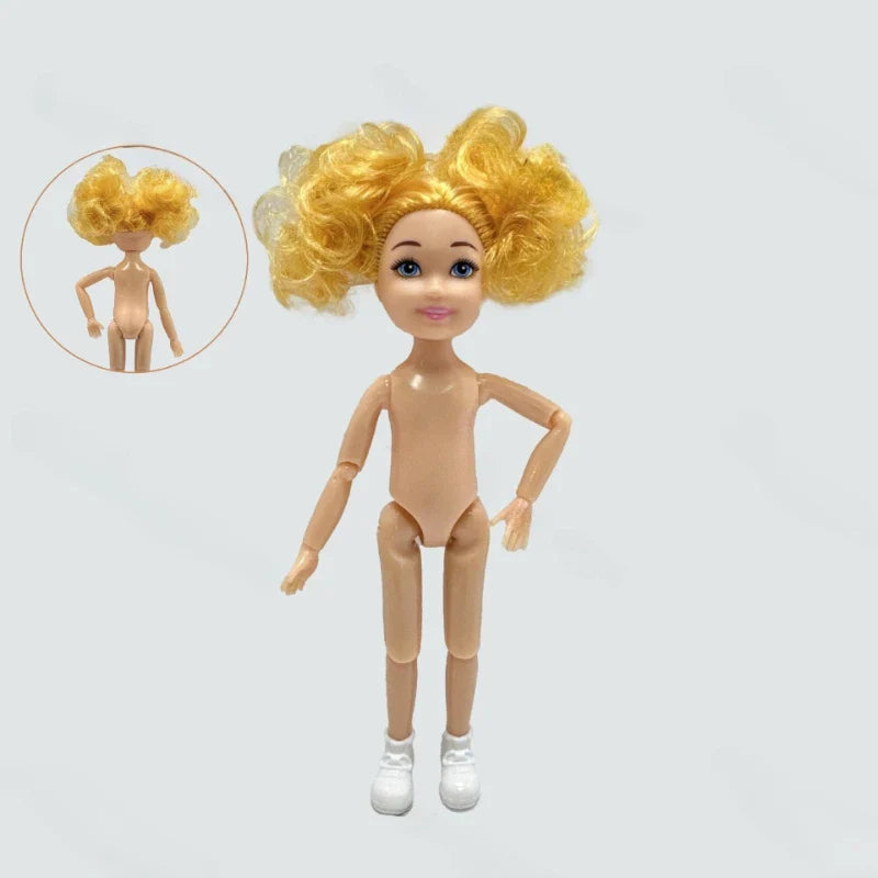 5-Inch Little Doll Normal Skin 15cm Height Girl Dress Up Toy for Children Gift