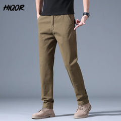 Men's Armygreen Casual Trousers Spring Autumn New In Fashion Versatile