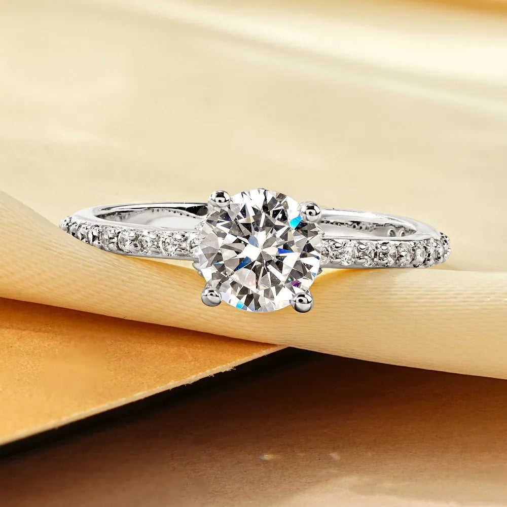 New Fashion Light Luxury Diamond Ring Women's Moissanite Design Ring Women's 2026 Classic