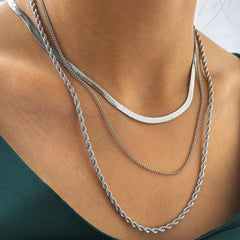 Stainless Steel Necklaces Exquisite Popular Tassel Necklace Layer Chain Necklace