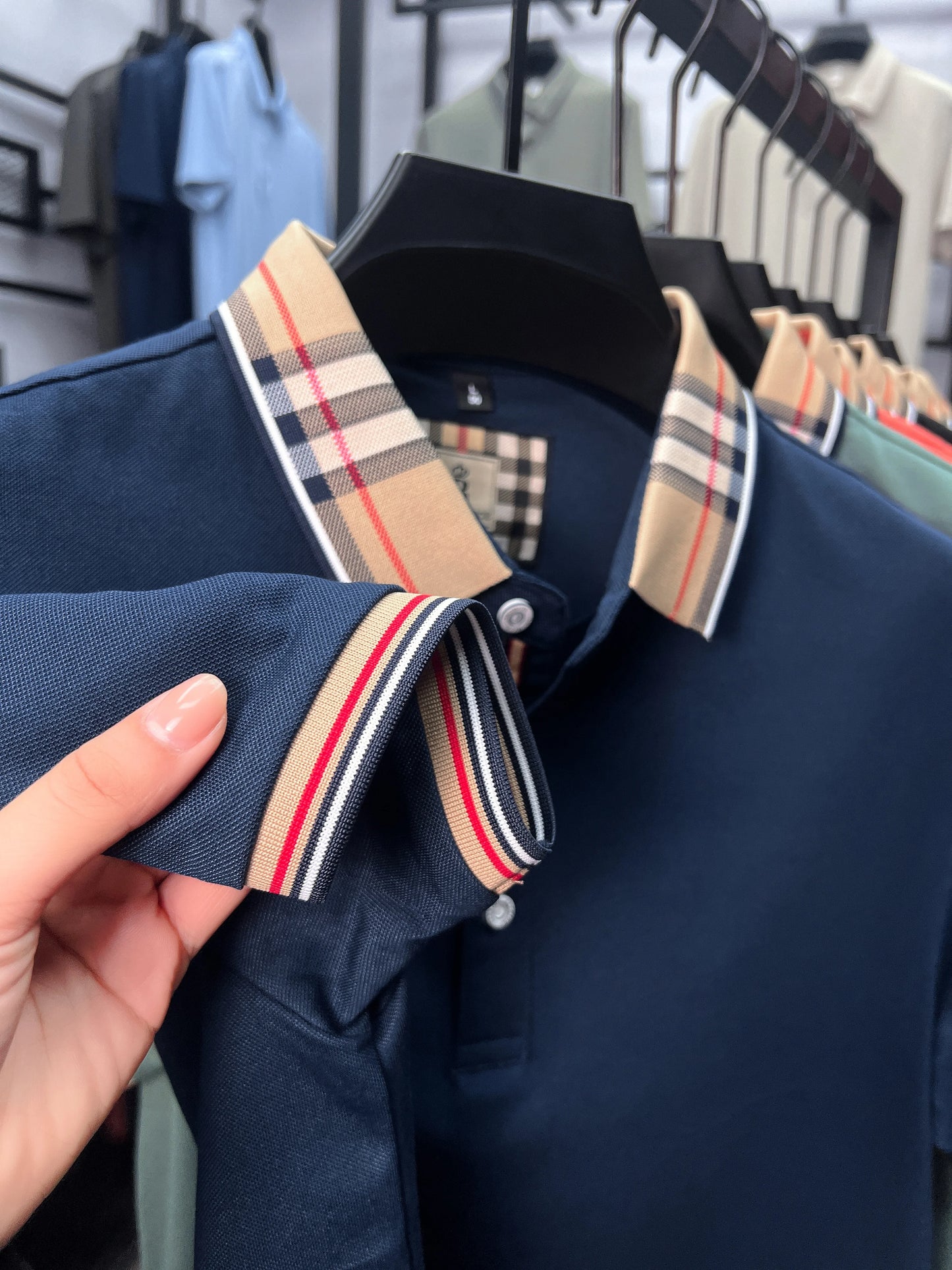 Designer fashion brand short sleeve polo shirt men summer new luxury exquisite embroidery high-end business casual Paul T-shirt