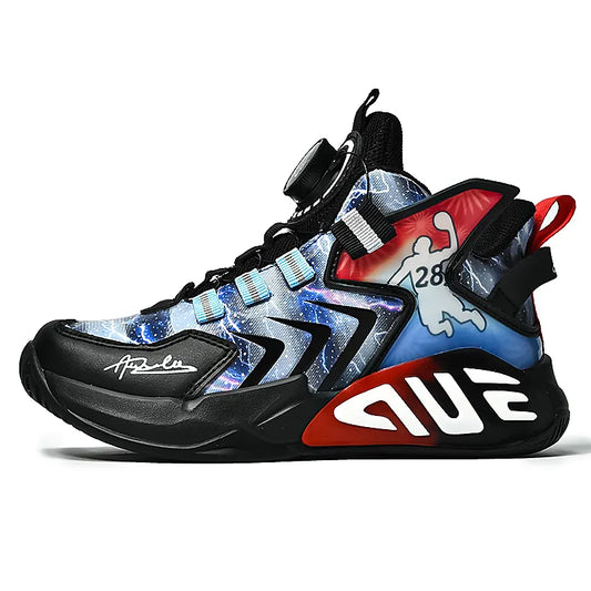 Basketball Shoes Kids Sneakers High Top Running Sports Shoes for Boys Tenis Boots Lightweight Children Sneakers