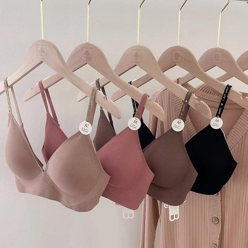 Bras For Women Non Wire Brassiere Comfy Soft Tops Letter Strap Lingerie