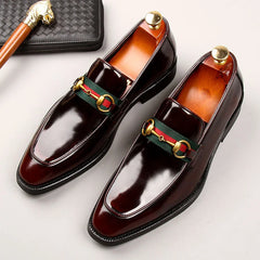 Men's leather shoes, business formal shoes men,  patent leather single shoe