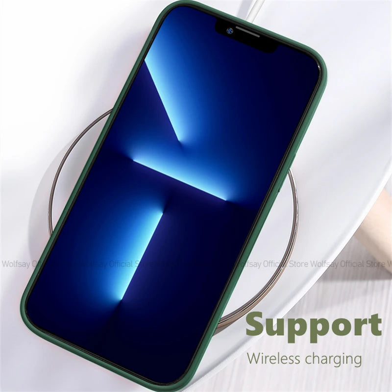 For iPhone 7 Plus Case For iPhone 7 8 Plus Cover Luxury TPU Shockproof Liquid Silicone Protective Phone Cover For iPhone 7 Plus
