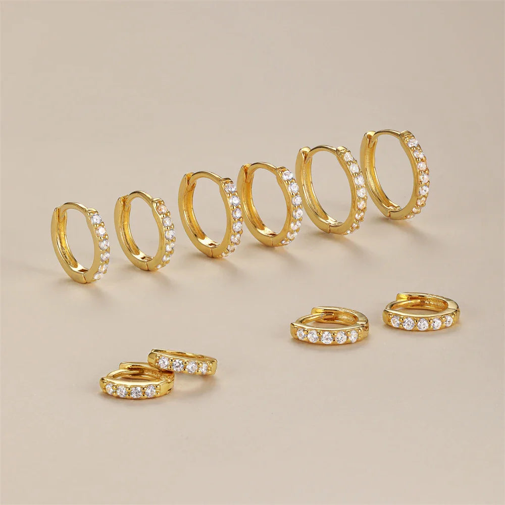 Roxi 925 Sterling Silver Earrings For Women/Men Small Hoop Earrings Ear Bone aros Tiny Ear Nose Ring Girl aretes ear hoops A30