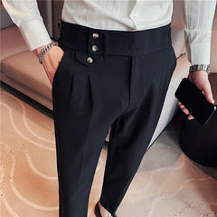 Brand Clothing Men Spring Autumn High Quality Business Suit Trousers