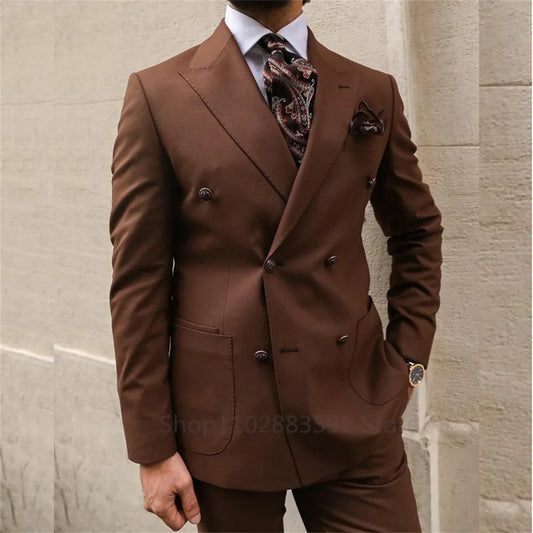 Tuxedo for Mens: Men Suits Business Tuxedos Design Pockets For Formal Groom Suit