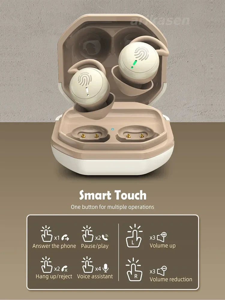 Bluetooth Sleeping Earbuds Mini invisible Small Bluetooth Eraphones Mini Comfortable Noise Blocking for Side Sleeping Home Work