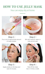 Natural Soft Hydro Jelly Mask Powder Peel Off Rubber Face Masks Facial SPA Brightening Rose Collagen Hyaluronic Acid Skin Care