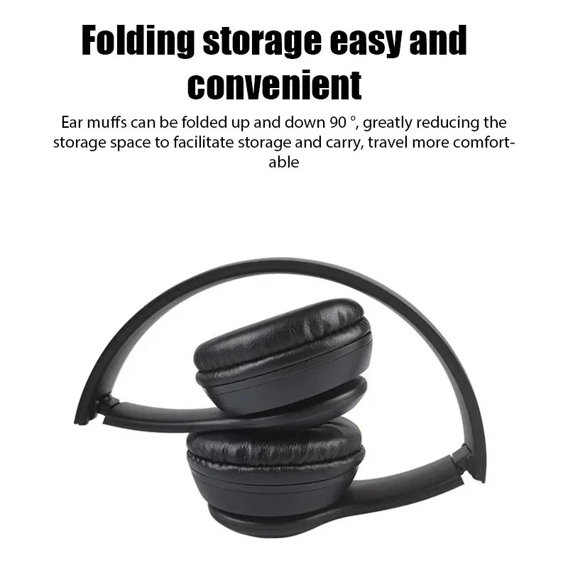 P47 Wireless bluetooth headphone With Mic Headsets Stereo Sound Earphones Sports Gaming Headphones Supports PC Smartphone