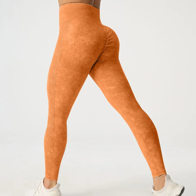 High Waisted Frosted Yoga Pants External Wear Hip Lifting Training Fitness Pants Tight