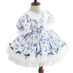 Children Spanish Floral Dresses Girls Spain Lolita Princess Dress