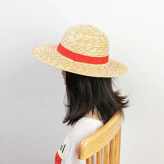Luffy Straw Hat Anime Cartoon Cosplay Caps Accessories Summer Sun Hat