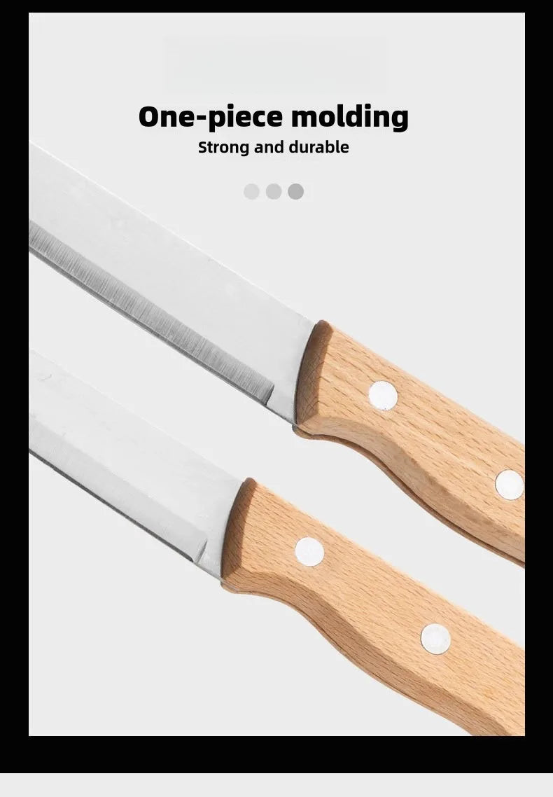 Cooking Knife Kitchen Supplies Wooden Handle Kitchen Fruit Knife Chef Knives Meat