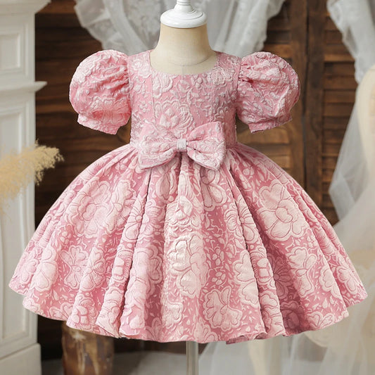 Toddler Baby Girl Princess Dress Kids Birthday Sequin Bowknot Ball Gown Pageant