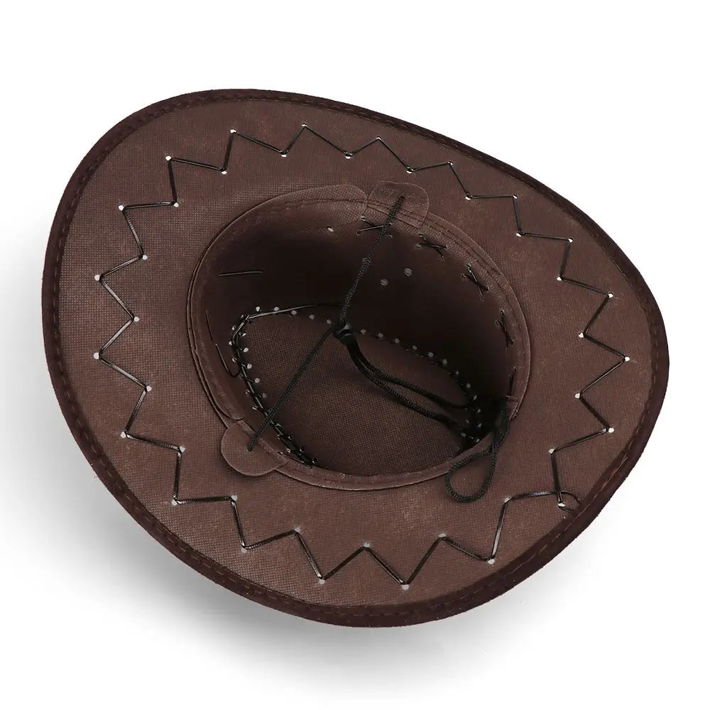 Women Men Cowboy Hat Western Suede Cowgirl Hats Fashion West Fancy Dress Party