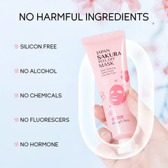 Sakura Peeling Face Mask Deep Cleansing  Firming Brightening Blackhead Removed Tear Off Mask Facial Skin Care 50g