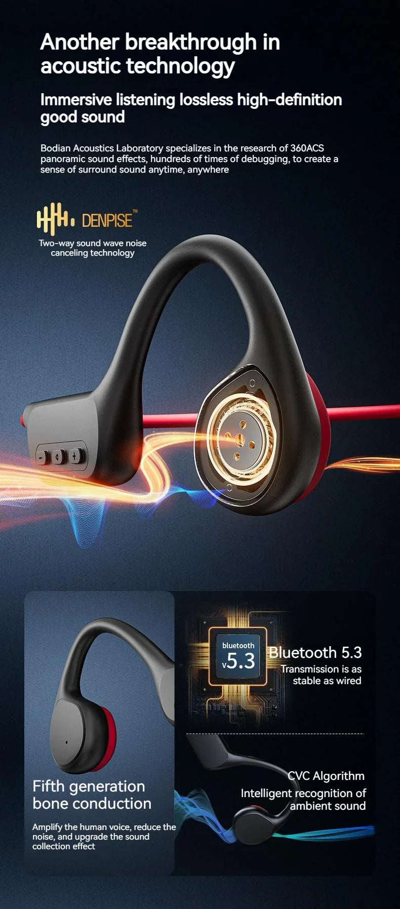 POLVCDG Bone Conduction Headset X7 IPX8 32GB Bluetooth 5.3 Wireless Headset with microphone Waterproof Swim 2023 New
