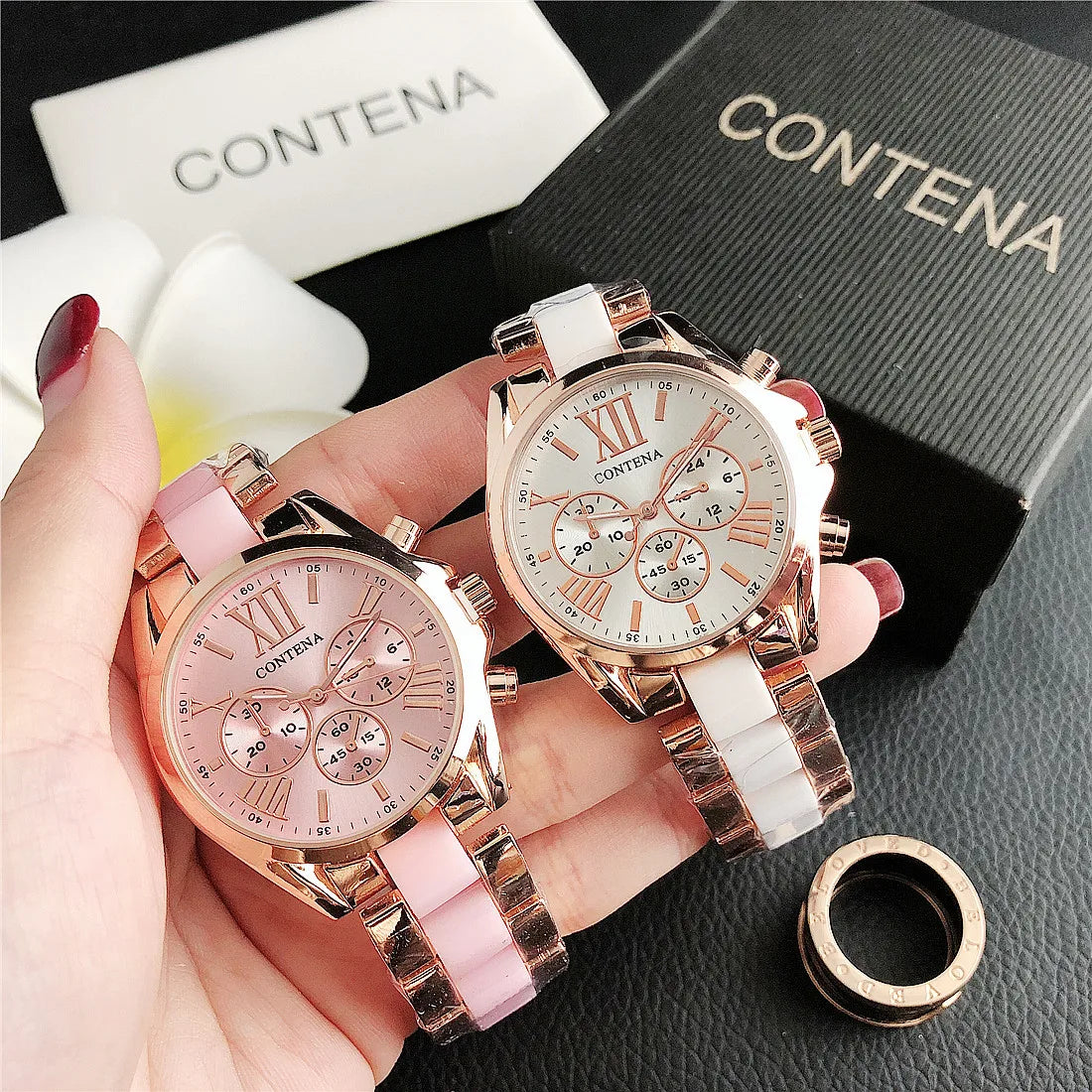 New Creative Watch Women Watches Luxury Rose Gold Quartz Ladies Watches Stainless Steel Bracelets Wristwatches Reloj Mujer