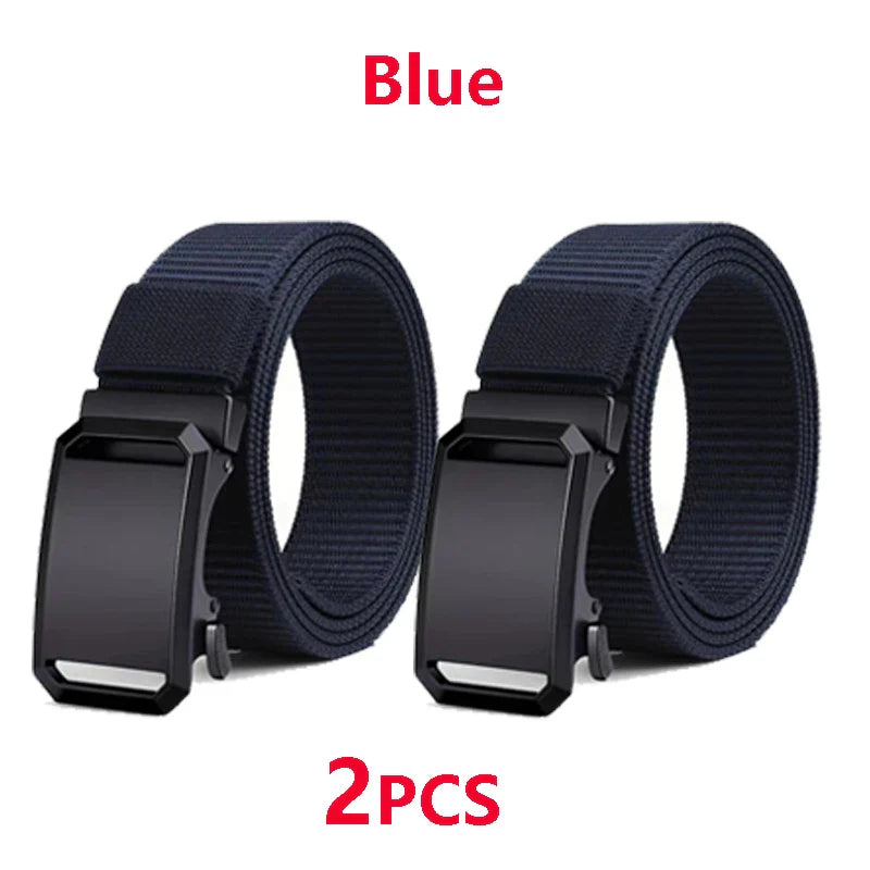 Tactical Belt For Men Canvas Automatic Buckle Belt Man Durable Casual Outdoor Hunting Adventures Training Pants Waist Belt Golf