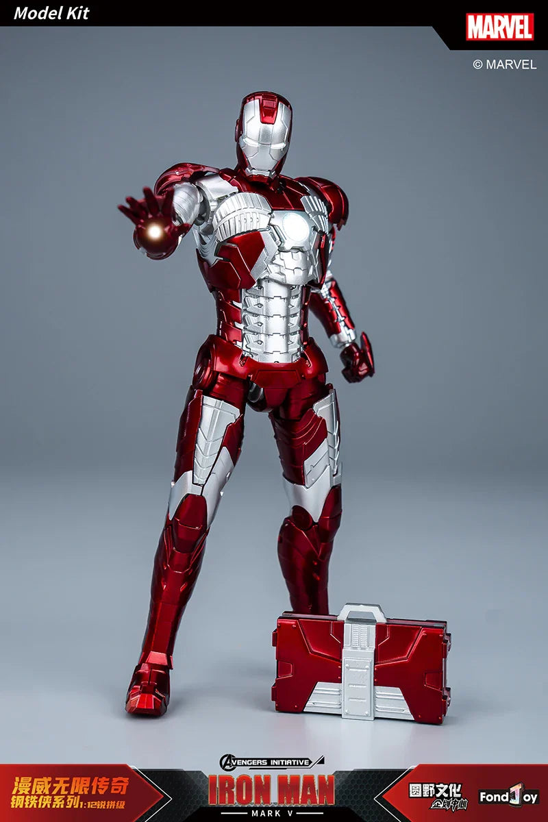 NEW Original Fondjoy Anime Figure Iron Man MK4 Model Kit 1/12 Infinity Saga Ironman Mark 4 Assembly ABS Joint Movable Kid Toys