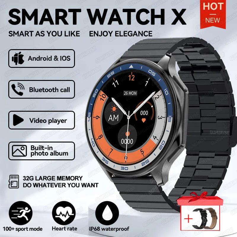 2025 Men High-End Business Watch For IOS OPPO Watch X 4G Large Memory Video playback Smartwatch Sport Fitness Waterproof Watches