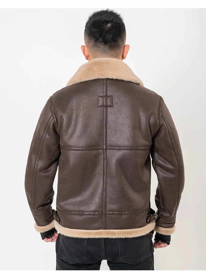 Men's PU Leather Jacket-Fall Winter Vintage Motorcycle Biker Jacket COSPLAY Clothers