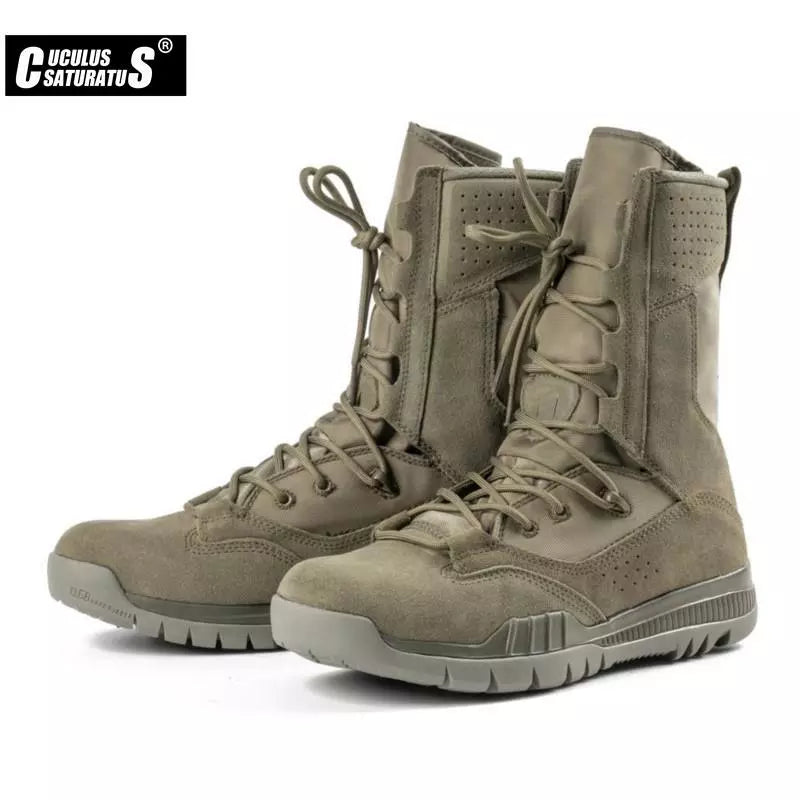 2022 Military Ankle Boots Men Outdoor Suede Tactical Combat Man Boots Army Hunting Work Boots For Men Shoes Casual Boots
