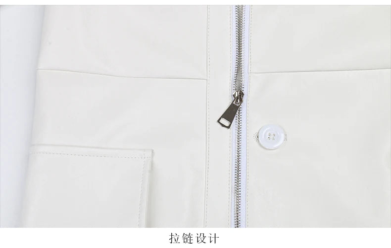 Long Black Loose Waterproof Windproof Soft Pu Leather Trench Coats