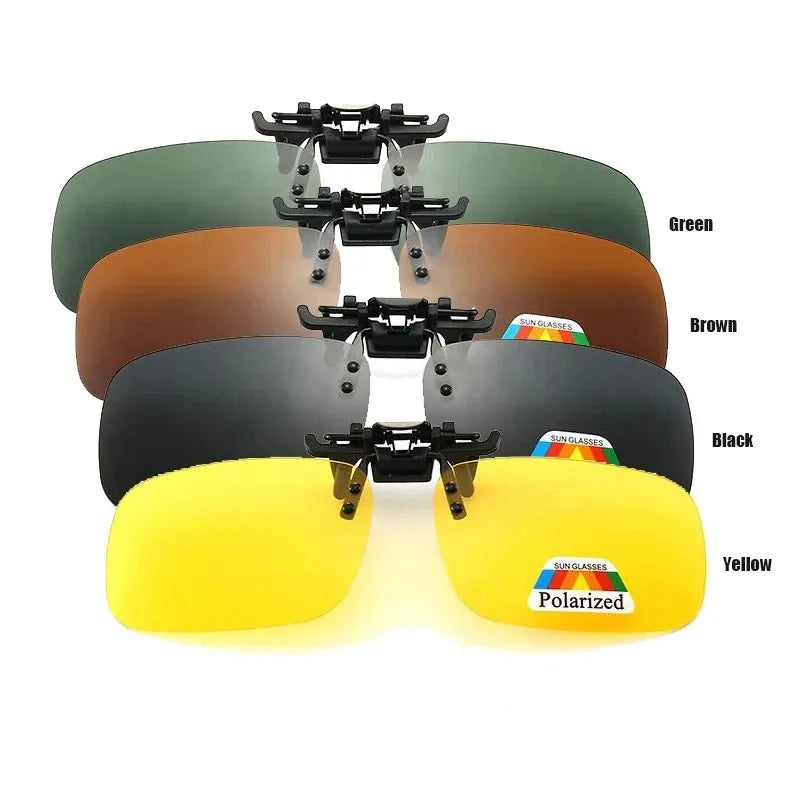 Polarized Clip Sunglasses Myopia Glasses Clip Driver Fishing Night Vision Myopia Clipon Sun Shading Eyeglasses