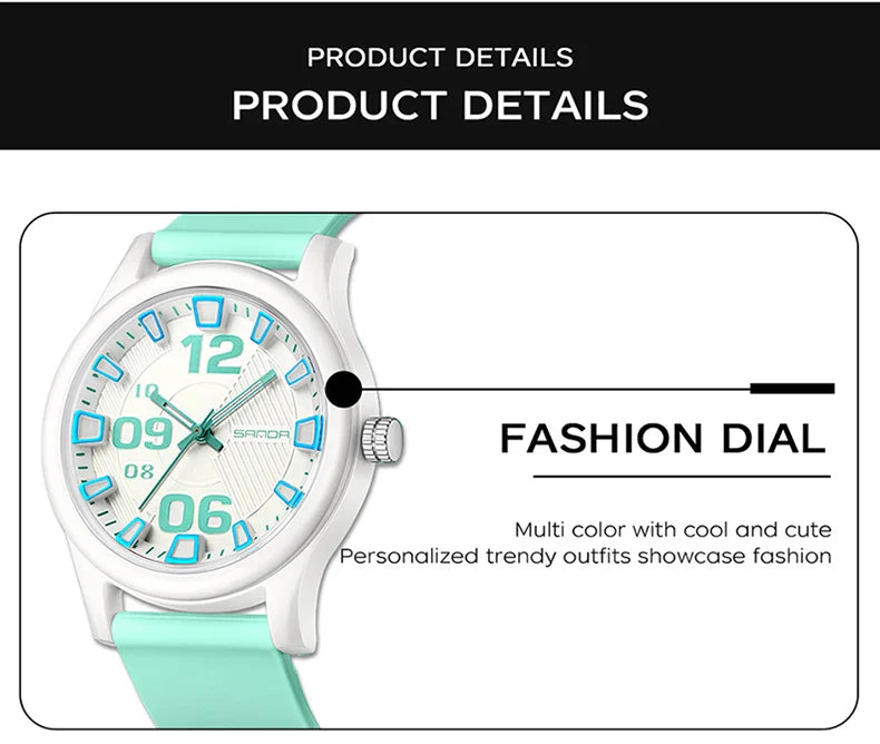 Fashion women's watches, simple casual Soft silicone strap lady watches waterproof, nurse watches for woman, ladies wristwatch