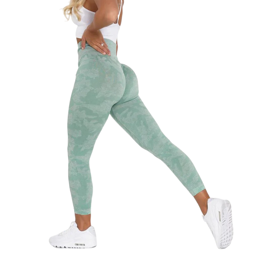 Camo Seamless Workout Leggings Butt Lift Yoga Pants Women Stretch Fitness