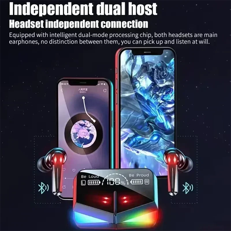 TWS Bluetooth Headphones Wireless Earphones Smart Touch Headset Waterproof Noise Canceling Headphones for All Smartphones