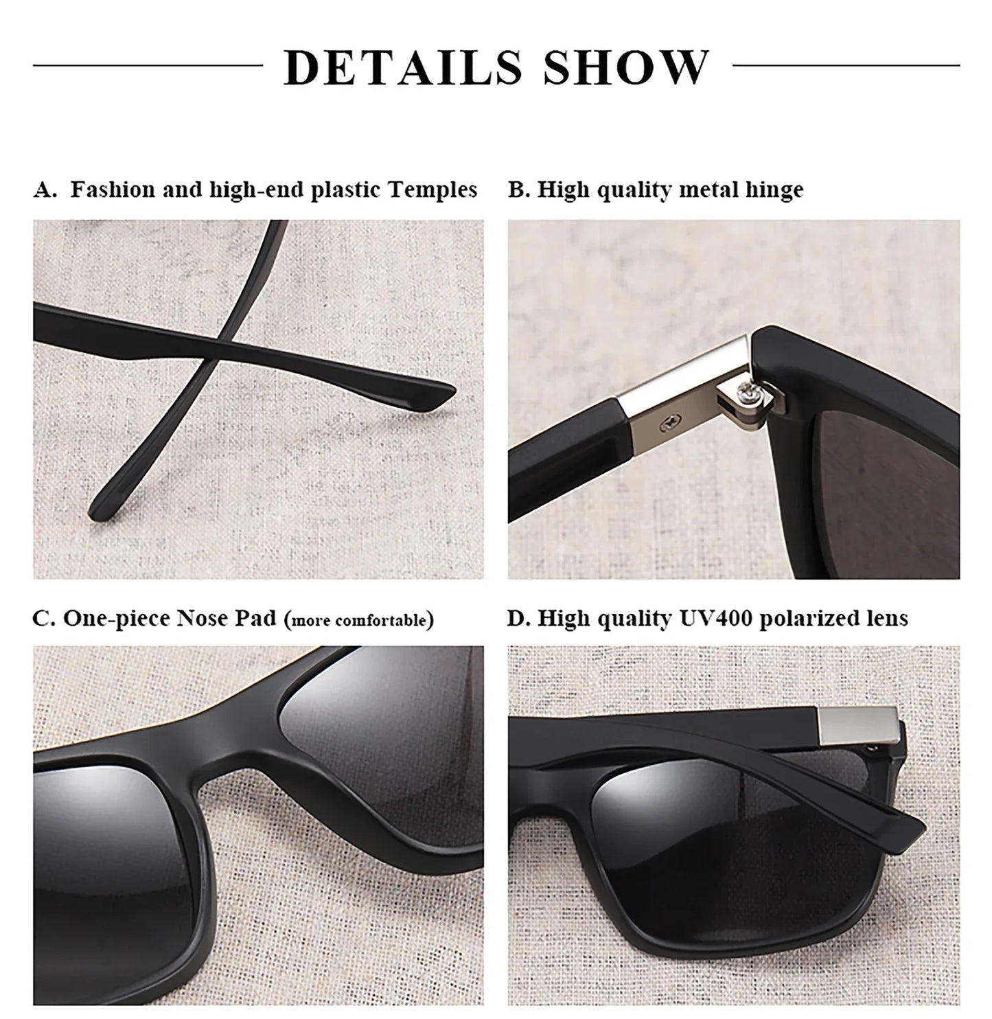 Fashion Square Vintage Polarized Sports Sunglasses Men Women Retro Driving Outdoor Fishing Sun Glasses UV400 Eyewear