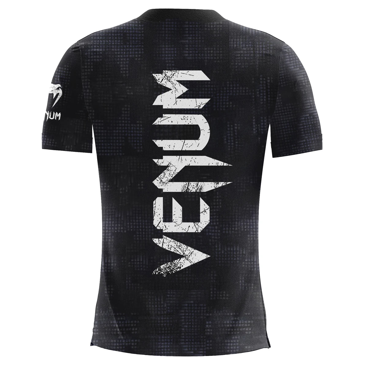 Trendy UFC Men’s Black White T-shirt Summer Casual O-neck Short Sleeve 3D Print Top for Boxing Fitness Training