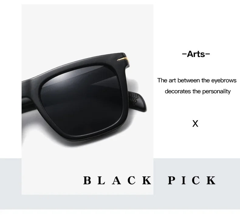 Vintage Square Sunglasses Men Anti-Blue Light Glasses Fashion Gradient Driving Shades Leopard Black Brand Oculos