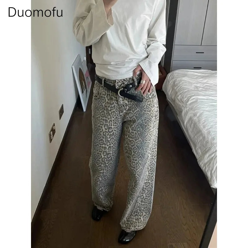 Wide Leg Jeans for Women Retro Street Distressed Harajuku Style Hottie Baggy