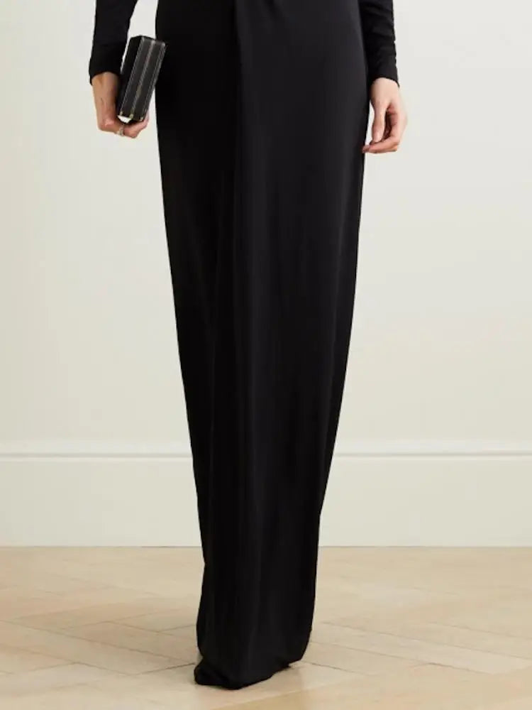 Formal attire Dresses: Women Fashion Solid Color Deep V-Neck Prom Maxi Dresses