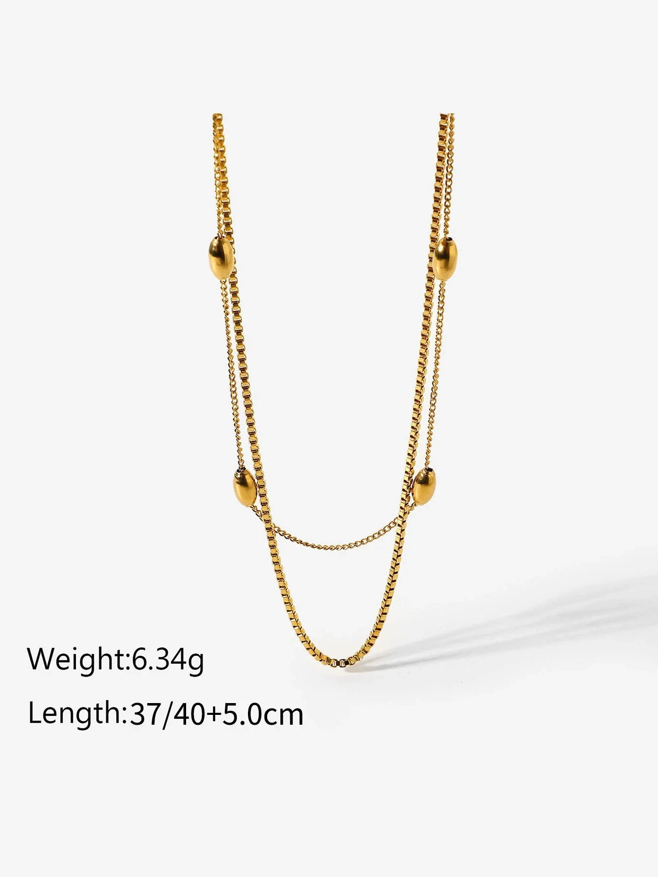 Uworld Simple Jewelry 18K Gold Plated Flat Snake Chain Layer Necklace Stainless Steel Snake Rope Chain Necklace Gift