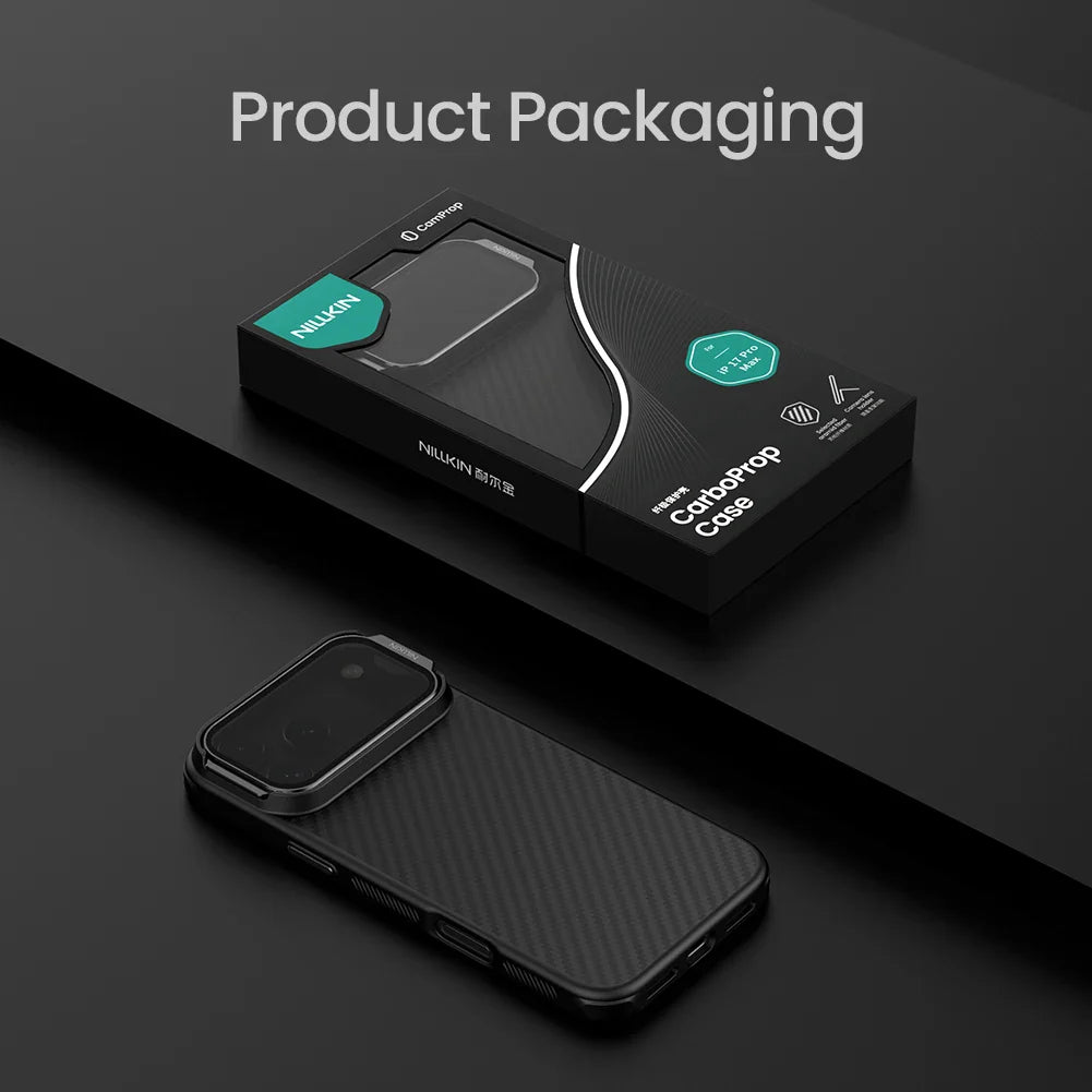 For iPhone 17 Pro Max / 17 Pro case CarboProp Fiber Magnetic Adapt Translucent Black Camera Cover Lens Back Cover Protection